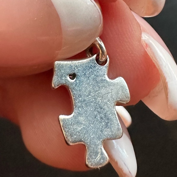 Sparkling Puzzle Piece Dangle Charm - Picture 6 of 7